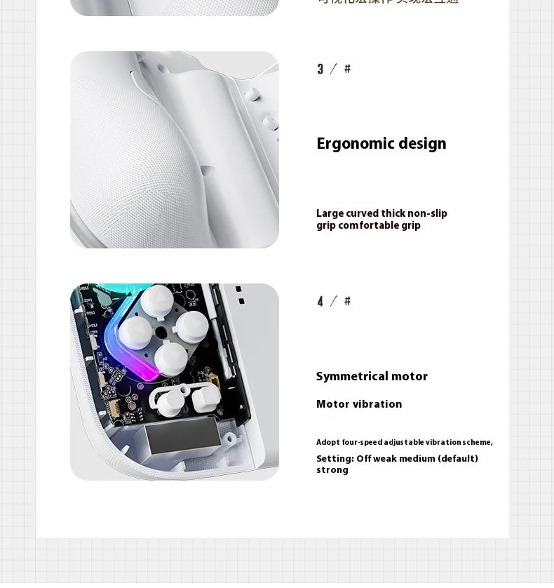 Aolion J20 Wireless Knight Gamepad für links und rechts, RGB-Bewegungssensor, Hall-Joystick für Nintendo Switch 1/2, Controller-Zubehör 