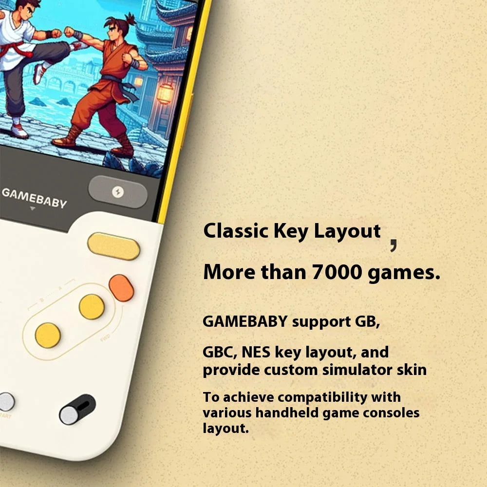 BITMOLAB GAMEBABY Phone Case Custom Gamepads For iPhone 16 15 Pro Max Retro Handheld Game Console support GB GBC NES Layout Case