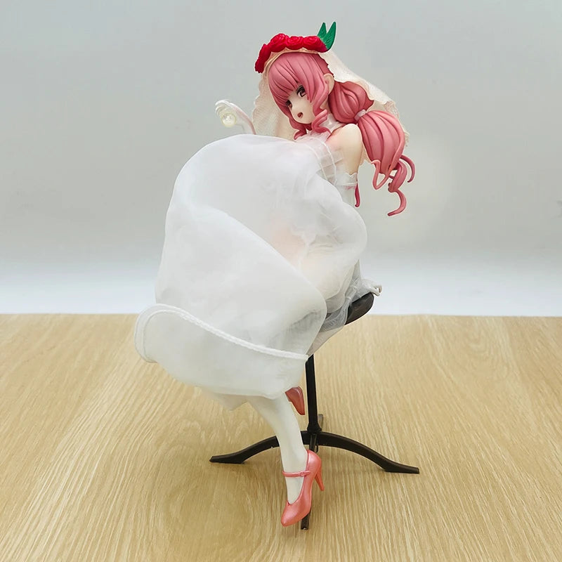 21cm SkyTube TOMO Wedding Dress Kamino Shizuku Anime Girl Figure Uzaki-chan wa Asobitai! Tsuki Uzak Action Figure Model Doll Toy