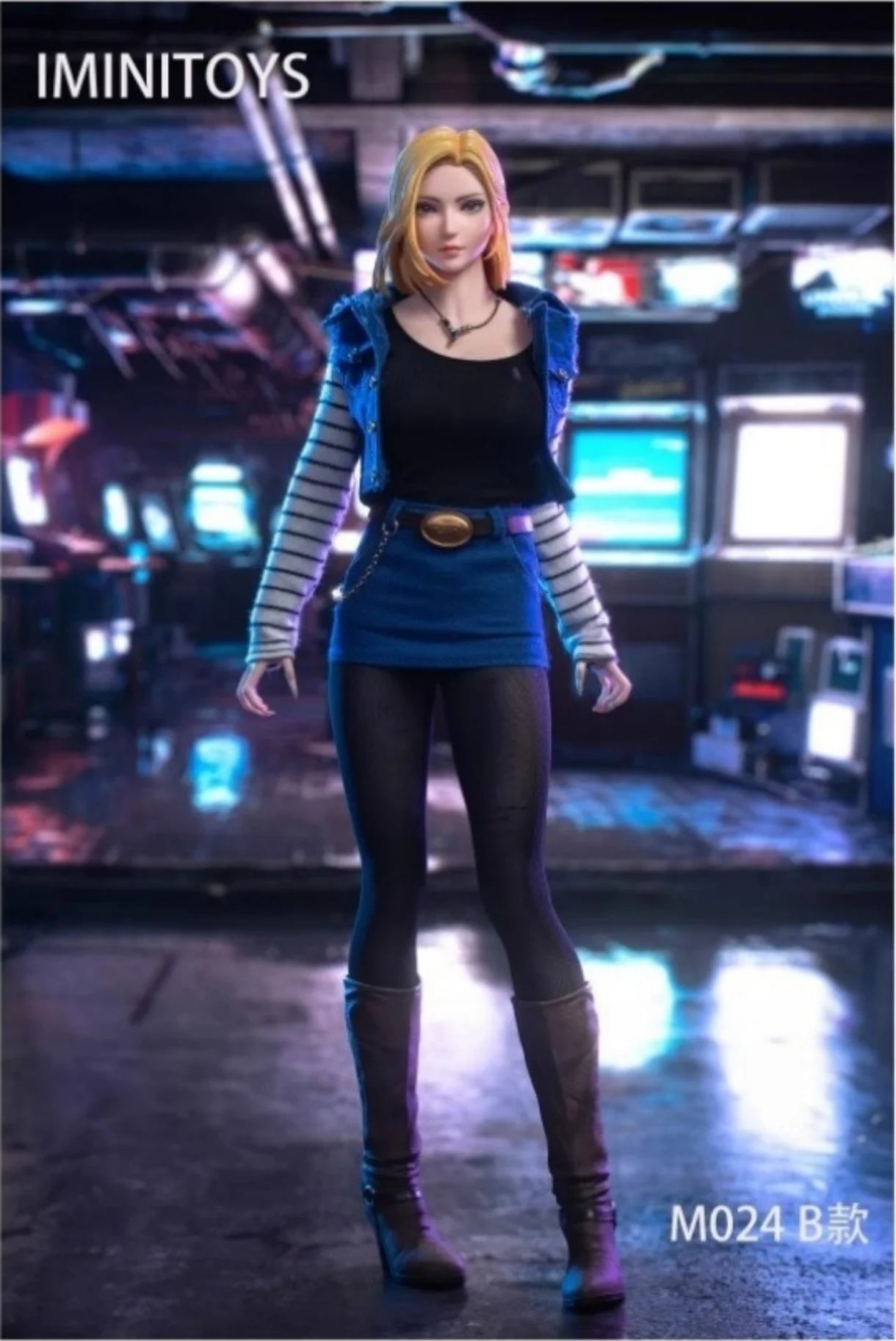 Iminitoys M024 1/6 Lazuli Denim Clothing Suit & Head Sculpt Model Fit 12'' Figure Body