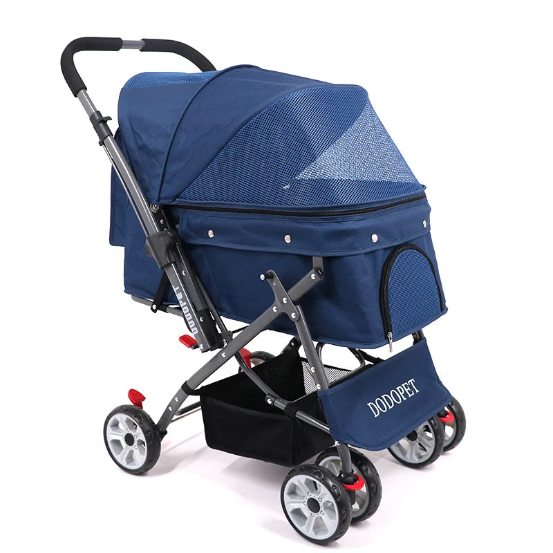 Luxus-Haustier-Kinderwagen Reise 4 Räder Hundekinderwagen Kleine Hunde Haustier-Kinderwagen für Hunde