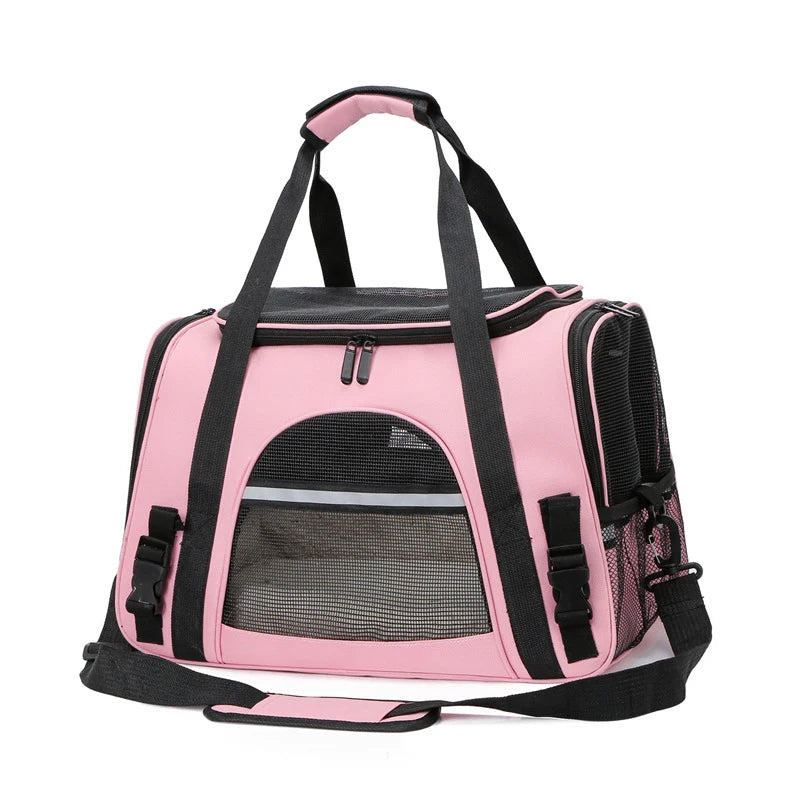 Cat Bags Portable Dog Carrier Bag Mesh Breathable Foldable Cats Carrier Bag Travel Breathable Transport Handbag Pet Travel Bags