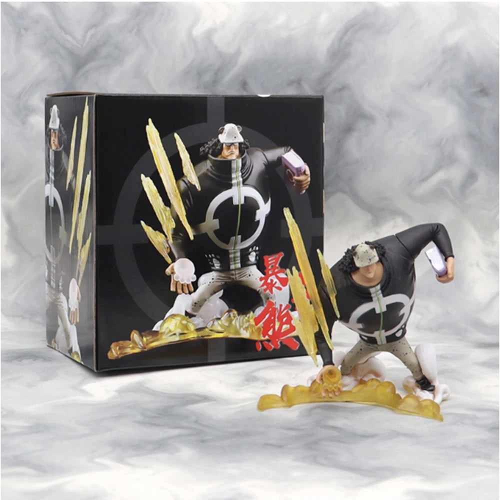 Hot Bandai 10CM One Piece Anime Figure Luffy Tyrant Bear Anime Statue Action Figure Pvc Model Doll Collection Toy Gift Kids