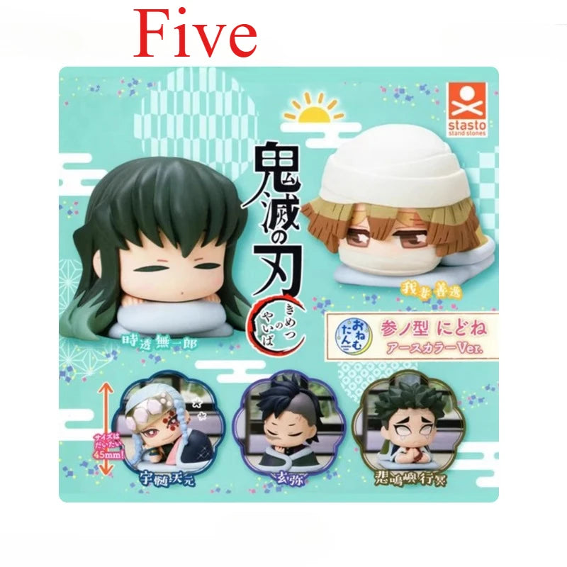 Demon Slayer Gashapon Tokitou Muichirou Himejima Gyomei Q-version Creativity Ornament Action Figure Collection Model Toy
