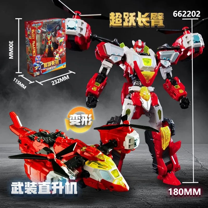New Glory Alliance 5 Gold Transforming Robot Shapeshifting League Toys The War of Fierce Beasts Combined Deformed Vehicle Figure