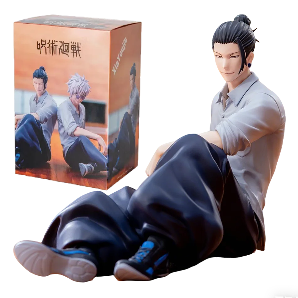 14cm New Gojo Satoru Anime Jujutsu Kaisen Action Figure Geto Suguru Seated Noodle Stopper Model Toys Japanese Dolls Hobbies Gift