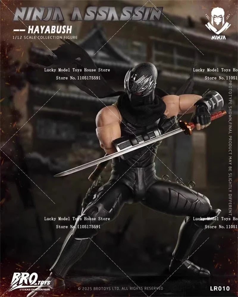 BROTOYS 1/12 Scale Collectible Action Figure Ninja Assassin Hayabush Super Flexible Body Design 6inch LR010 Soldier Model Gifts