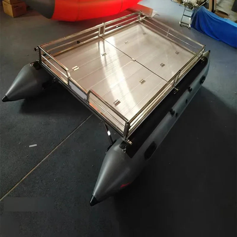 kayak fishing boat PVC inflatable boat mini yacht catamaran boat for foil board racing