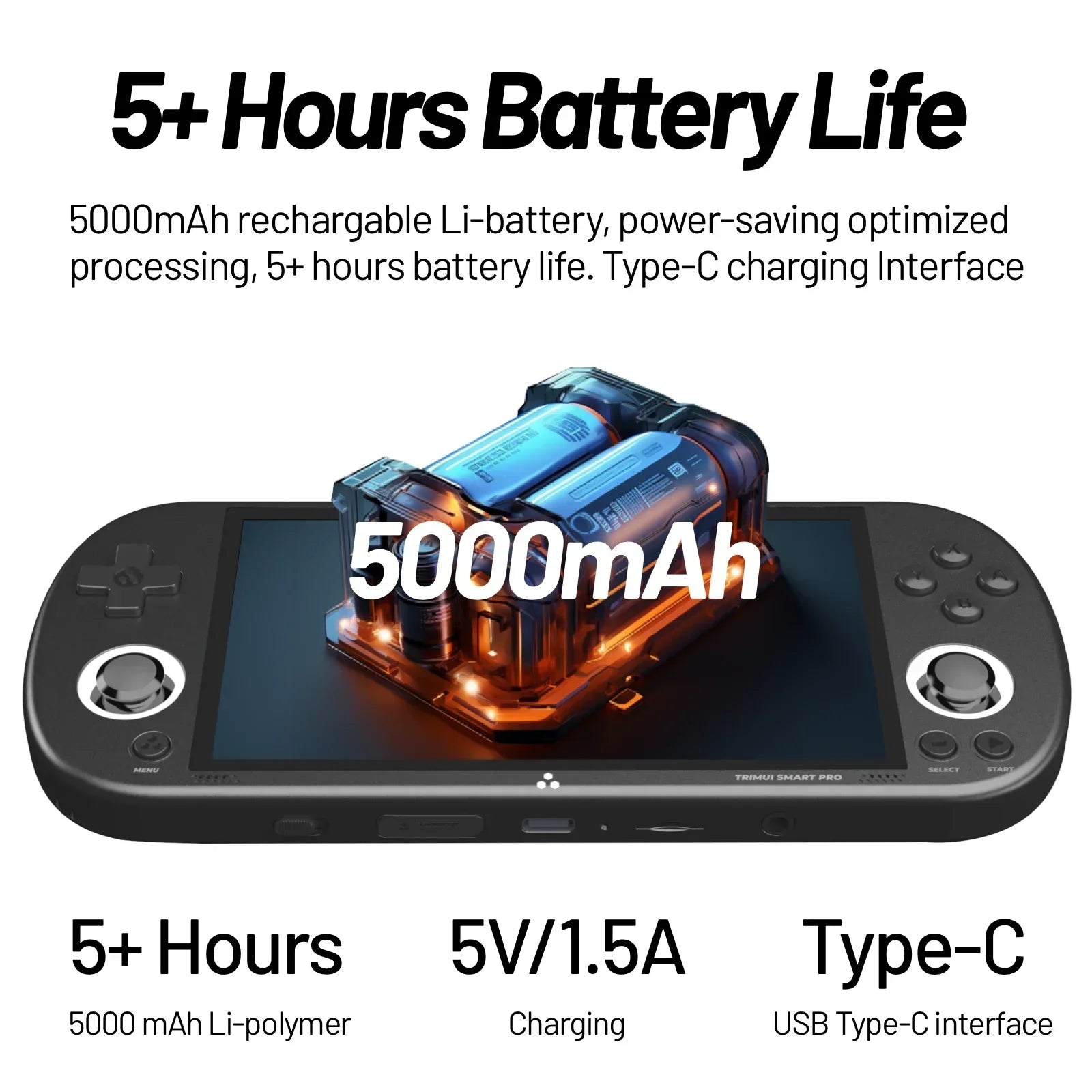 Trimui Smart Pro Handheld Game Console  4.96''IPS Screen Video Game Console Linux SystemRetro Video Game Consoles Birthday Gifts