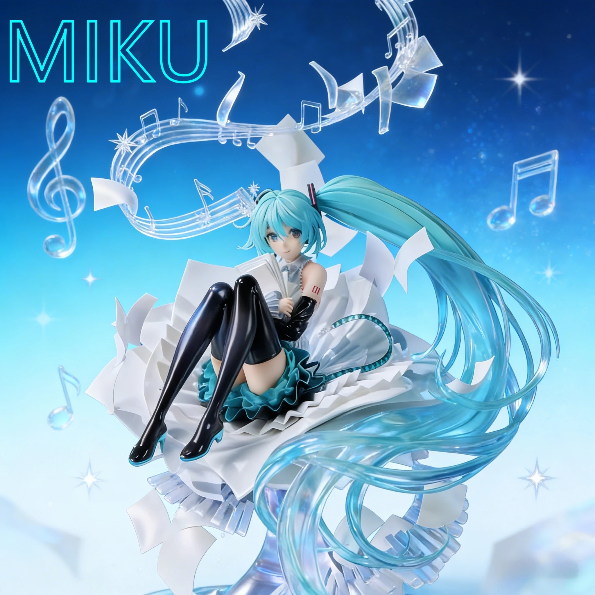 Cartoon Anime Miku Model Figure Anime-Style Desktop Decorative Figurine Computer Case Decoration Collectible Action Figures Gift
