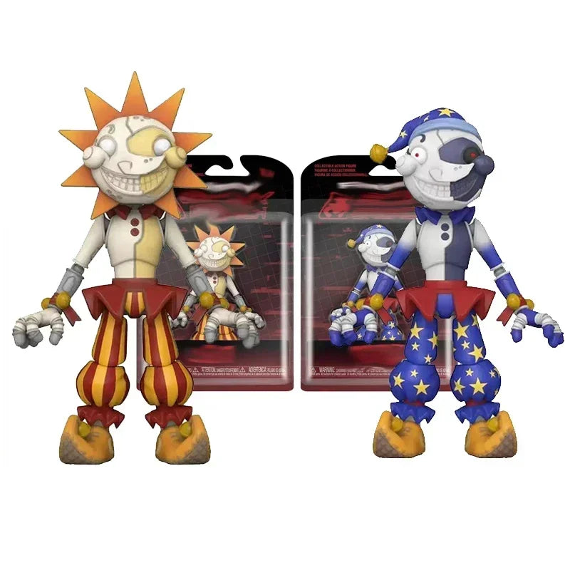 The Sun and Moon in the Sundrop FNAF Doll Series are movable dolls and doll toys
