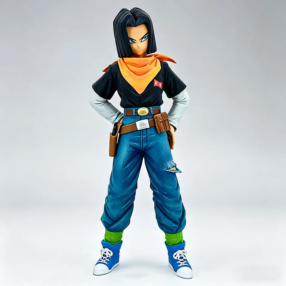 2026 24CM Dragon Ball Z Android 18 17 Anime Figure Action Figure Pvc Model Statue Collection Decoration Toy Ornaments Xmas Gifts