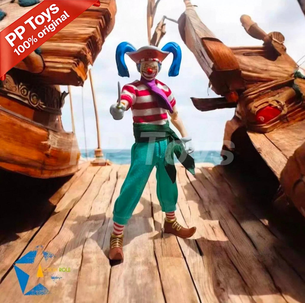 In Stock Action Role 1/12 SHF One Piece Buggy The Clown The Cunning Clown Anime Action Figures Toys Model PVC Gift Collector
