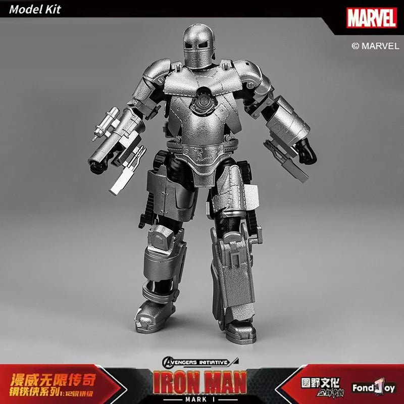 Iron Man MARK1 Mecha 1/12 Scale Models Kit Fondjoy Marvel Infinity Saga Avengers Assembly Action Figure Joint Movable Kids Toys