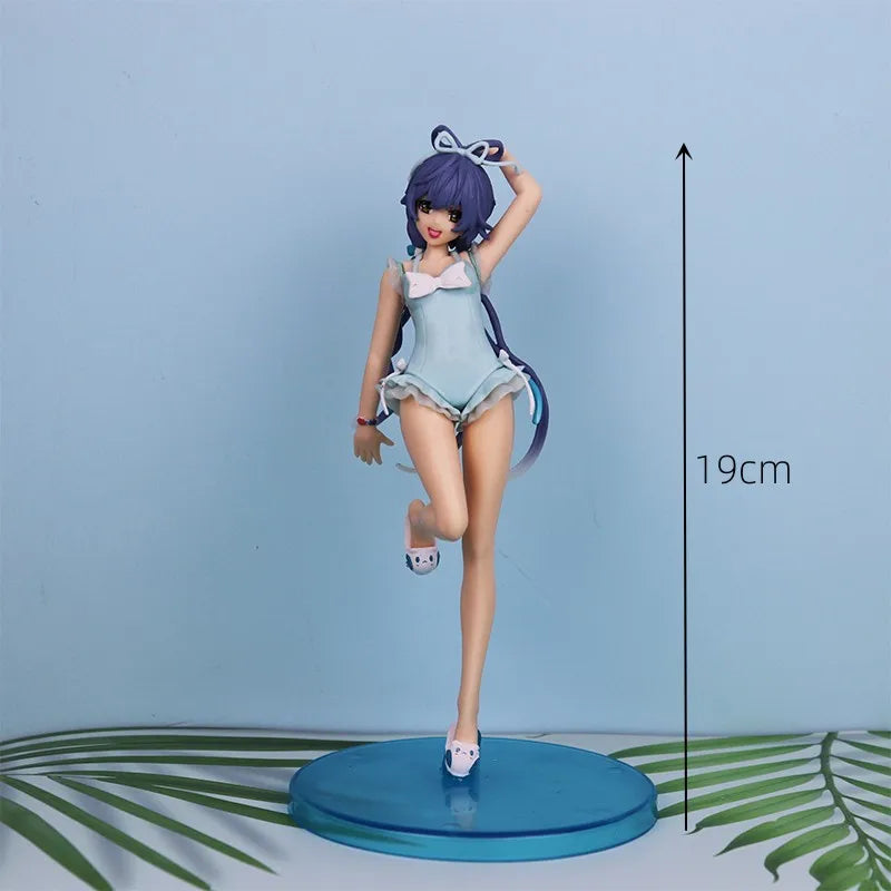 Neue Anime-Figur Hatsune Miku Virtual Singer Manga Figur Grün lange Haare rosa Rock Kawaii Mädchen PVC Actionfigur Modell Spielzeug