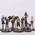 Anime One Piece Brook Chopper Usopp Robin Franky Black Suit Ver. PVC Actionfigur Statue Sammlerstück Modell Kinderspielzeug Puppe 17cm
