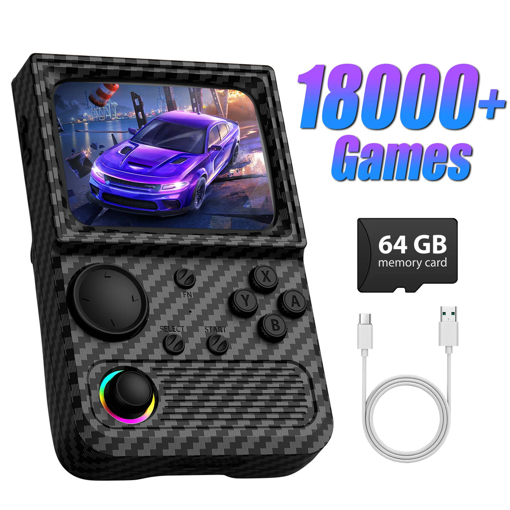 R36T Retro TV Handheld Game Console EmuEMEC System 18000+Game 3.5'' IPS Screen Wi-Fi Multiplayer Portable Pocket Video Console