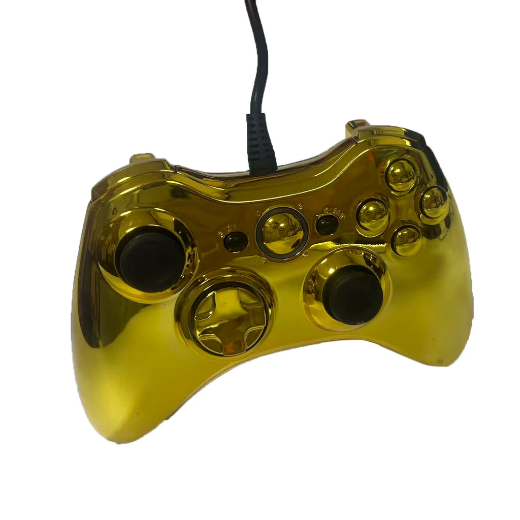 Xbox 360 Wired Game Controller with Sleek Electroplated Finish – USB Gaming Peripheral, Compatible with Xbox 360 & PC