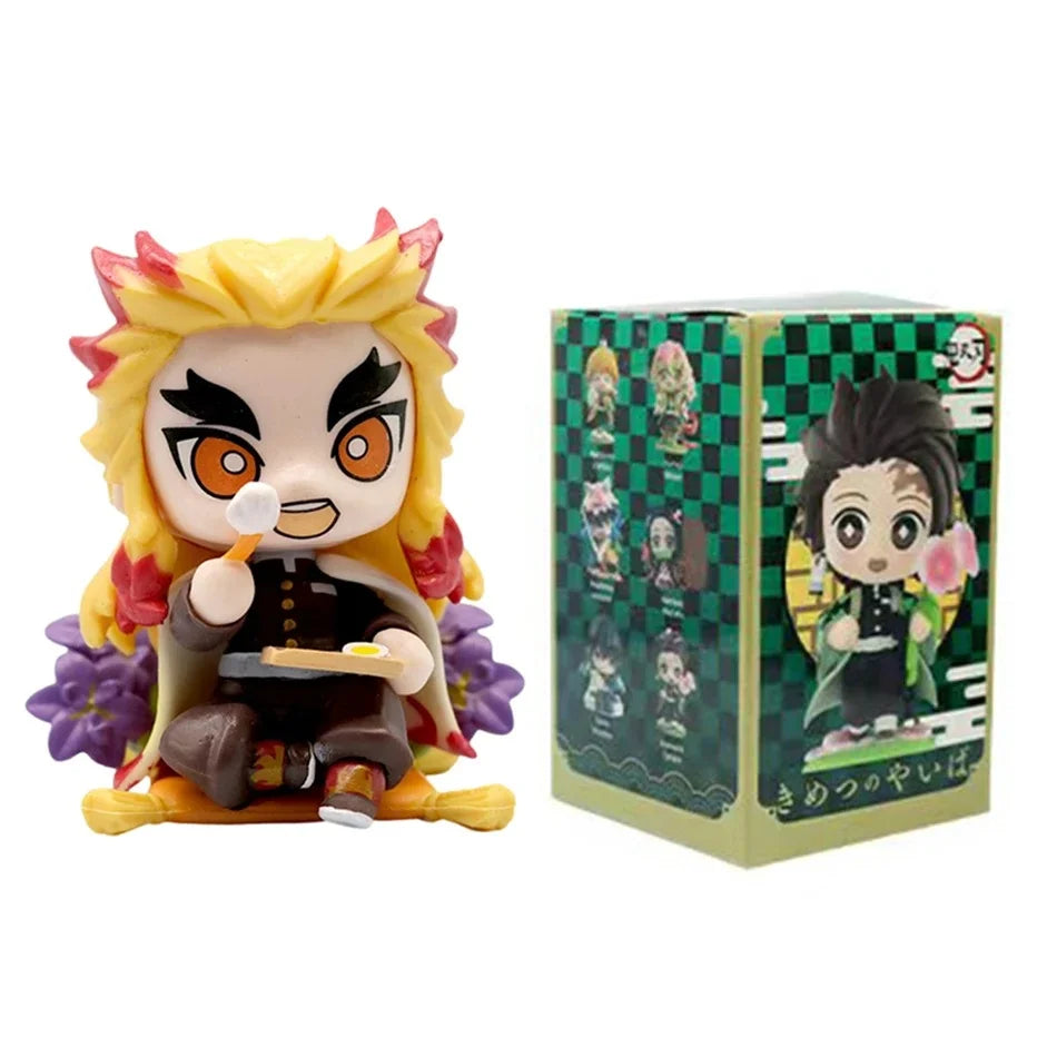 12 Styles Demon Slayer Anime Figure Set Q Version PVC Collectible Model Toy for Kids Adults Anime Fans Gift