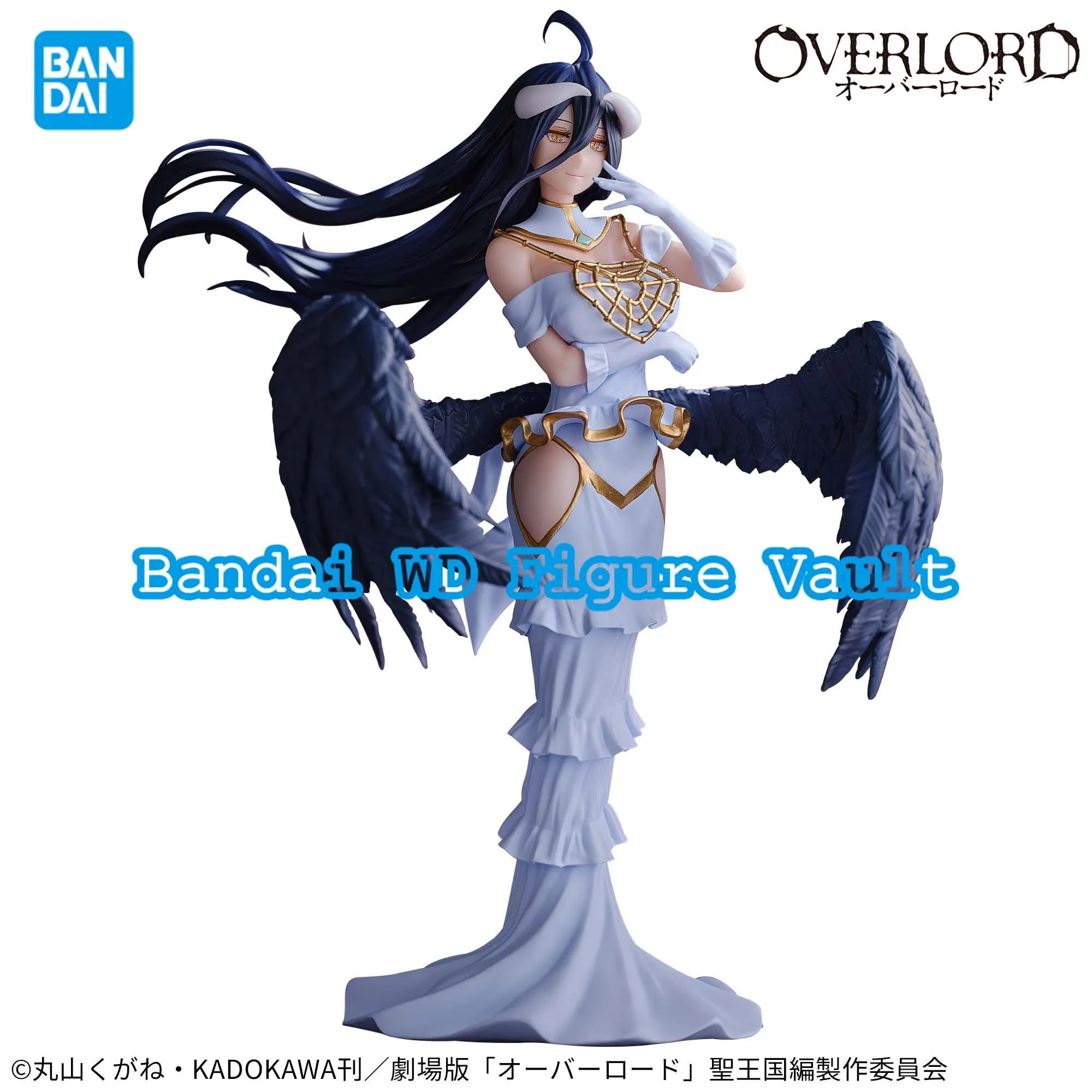 Auf Lager: Original Bandai BANPRESTO Succubus Overlord Albedo 20 cm PVC-Figur, hochdetailliertes Sammlermodell, Spielzeug, Geschenk