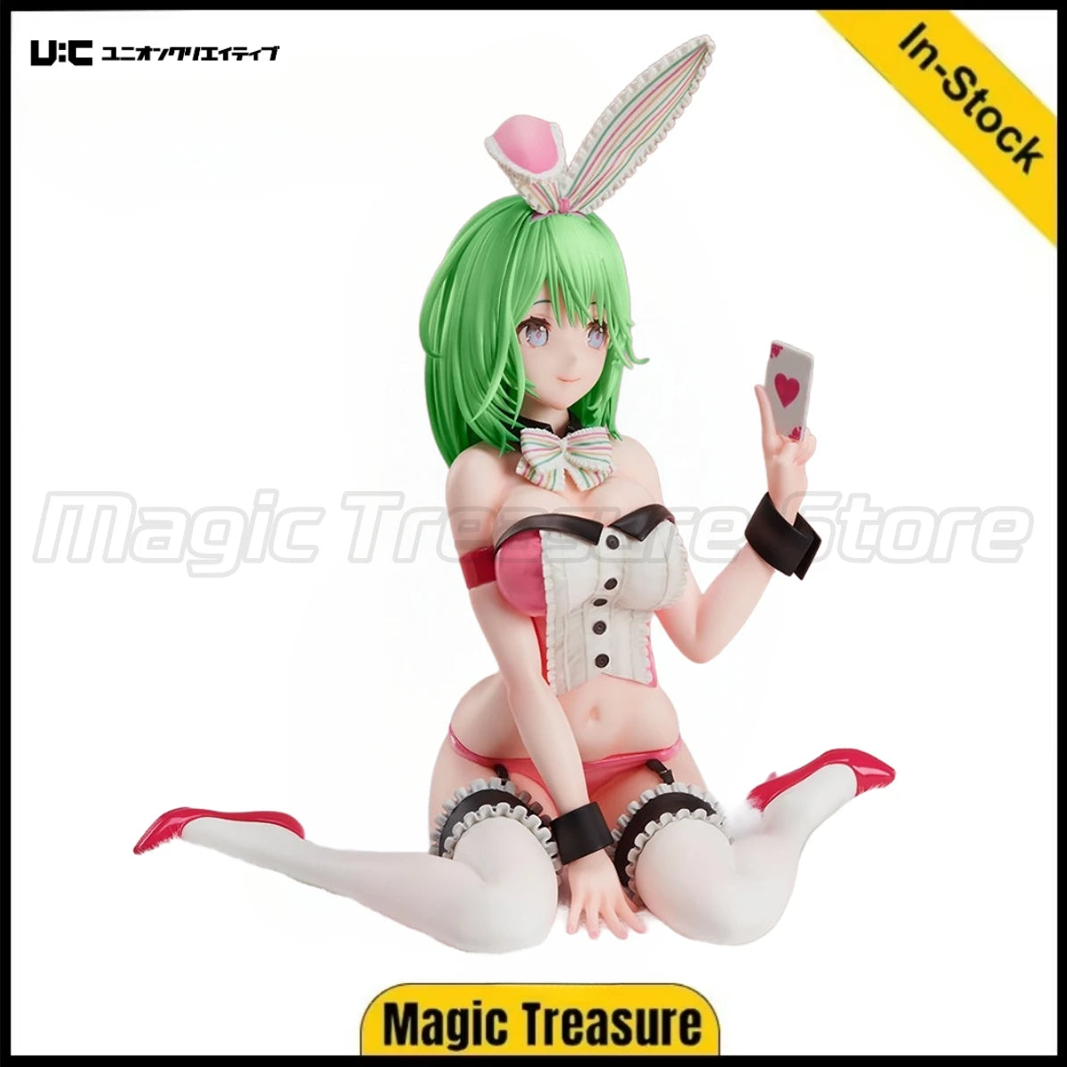 【MT】In Stock Original UnionCreative Pink Bunny Girl Figures Anime Ornaments Collection Gifts