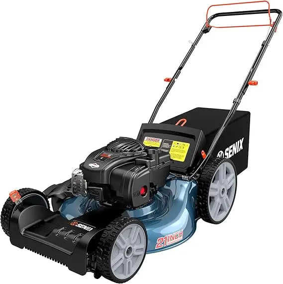 21'' Self Propelled Gas Lawn Mower - Front Wheel Drive, 140 cc 4-Cycle Briggs & Stratton Engine, 3-in-1 Bagging, Mulching, and