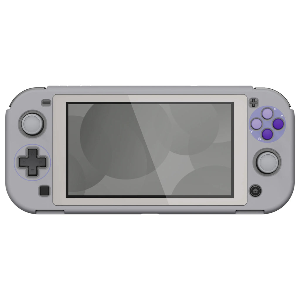 PlayVital ZealProtect Ergonomic Protective Case for NS Switch Lite W/Screen Protector & Thumb Grips - Classics SNES Style