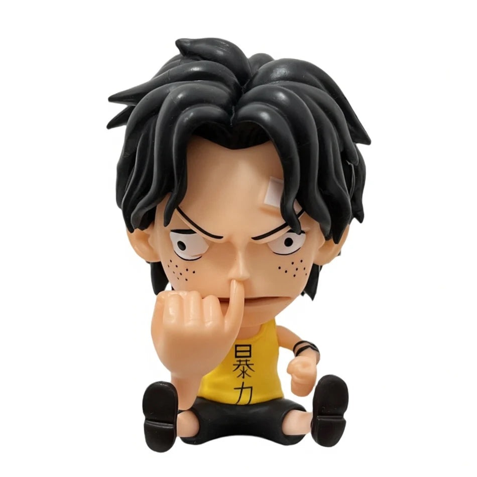 Anime One Piece Sitting Posture Luffy Suo Long Shan Zhi Character Figurine PVC Model Ornament Anime Peripheral Toys Gift