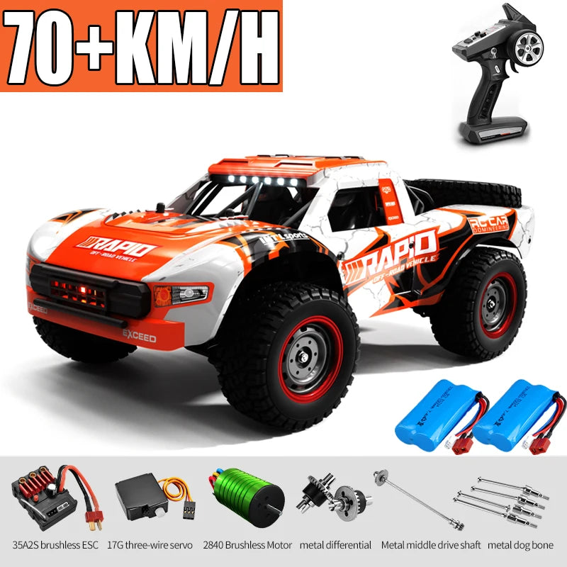 Rc Кола Off Road 4x4 50 км/ч или 75 км/ч Високоскоростна безчеткова моторна Monster Truck 1/16 Пустинни/Снежни състезателни колички за дрифт играчки за момчета