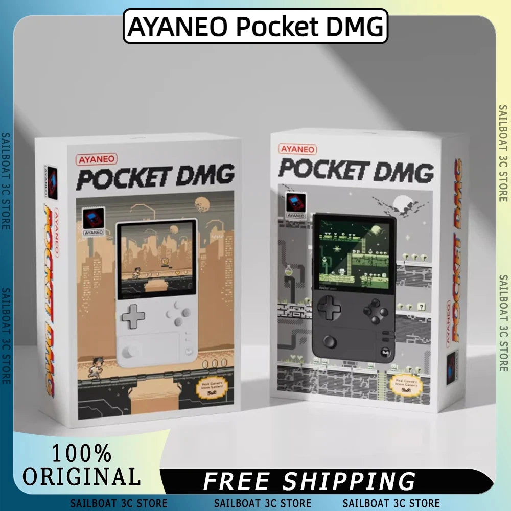 New Silver AYANEO Pocket DMG Handheld Gaming Console Snapdragon G3x Gen 2 with 3.92" OLED Screen Hall Joysticks Android 13 BT5.3