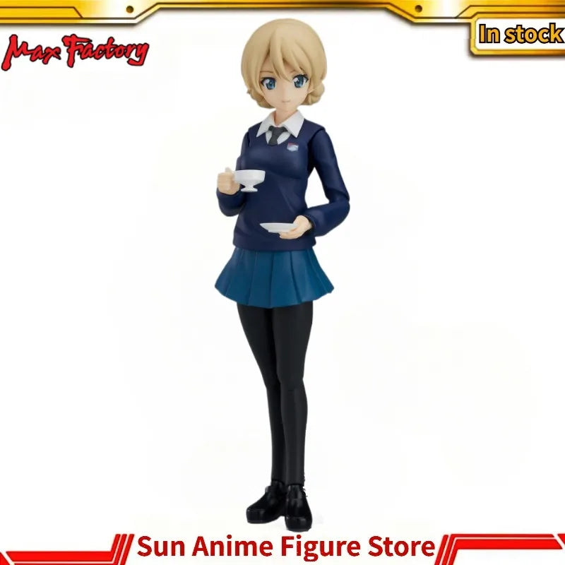 In Stock Original Max Factory Figma#406 Girls Und Panzer Der Film Darjeeling Anime Figures Action Figures Toys Gifts Ornaments