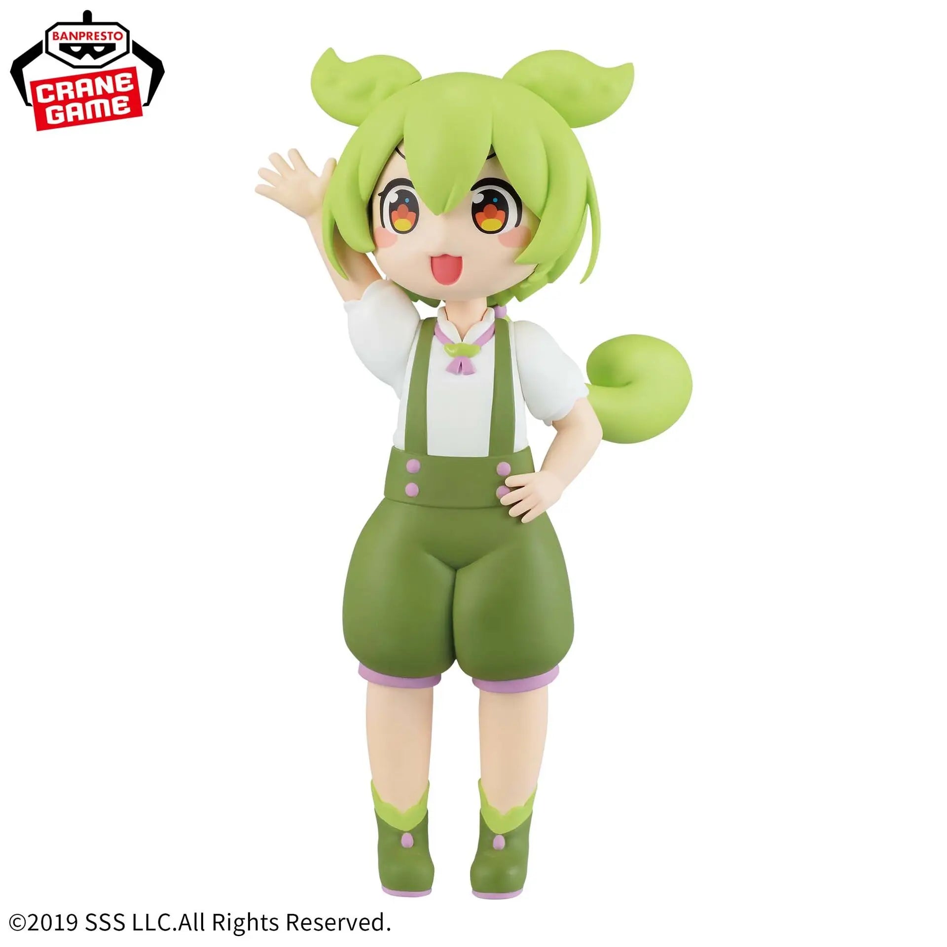 Original BANDAI Tohoku Zunko Project Zundamon Sakamoto Ahiru ver Action Figure Toys PVC Model Kwaii Q Ver. Doll Genuine