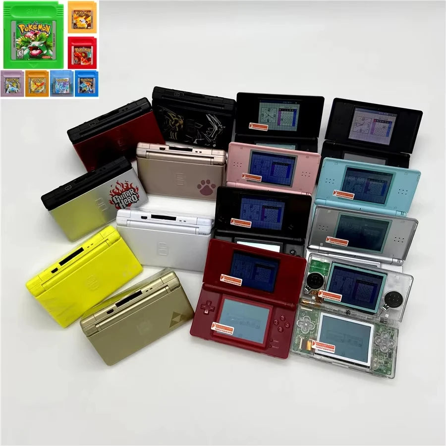 Refurbished NDSL Retro Game Console Full Colors Dual Screen Free Game for DS Lite Handheld Game Consola16G/32G/64G128G in stock