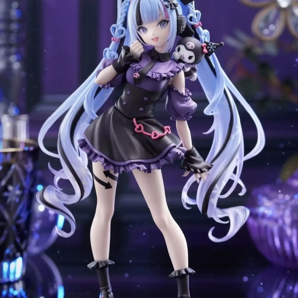Original Furyu Hatsune Miku Anime Miku & Kuromi Trio-Try-iT Figure Action Figurine Model Figuarts Collector Toys Deco
