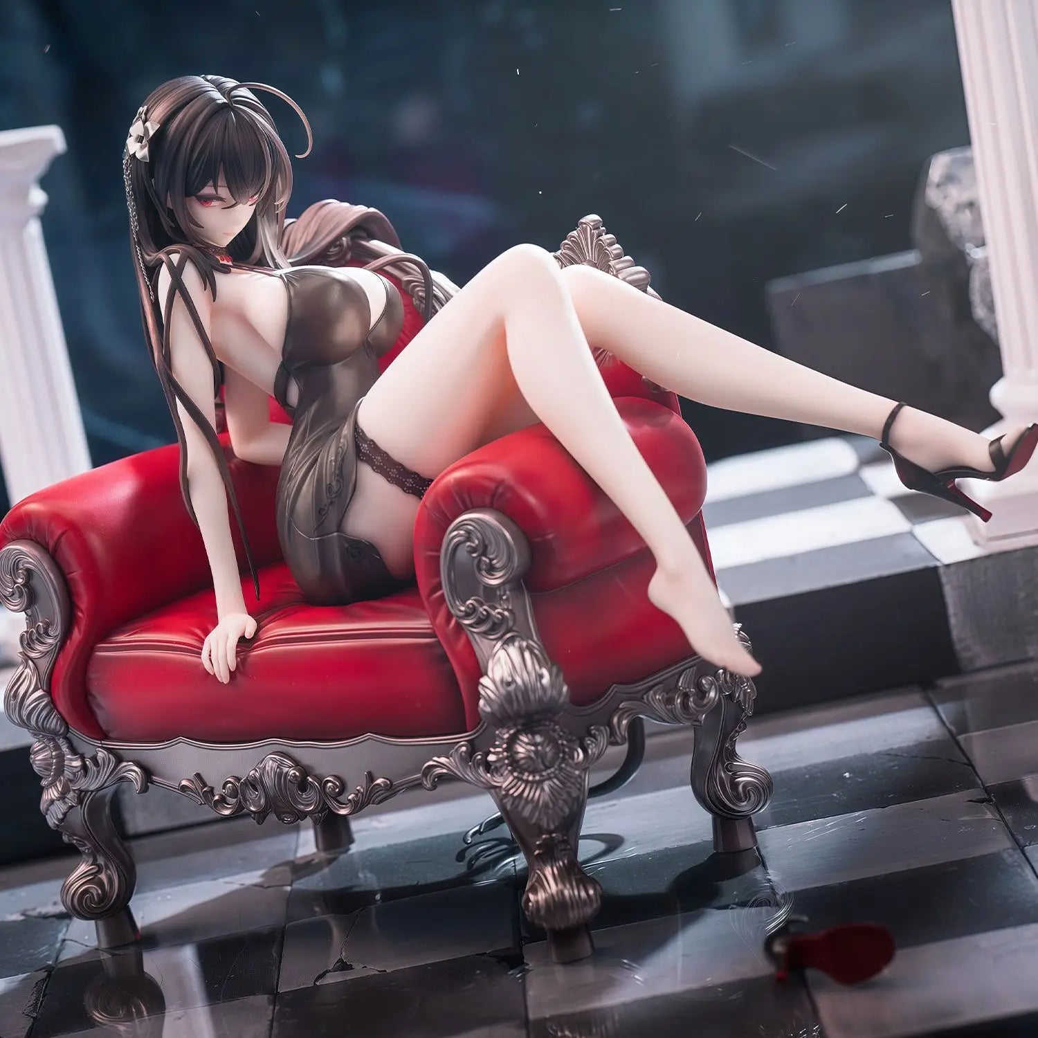 Azur Lane IJN Taihō & HMS Formidable Dress Ver. Sitting on Sofa Anime Figure Collectible Statue Desktop Decoration Gift