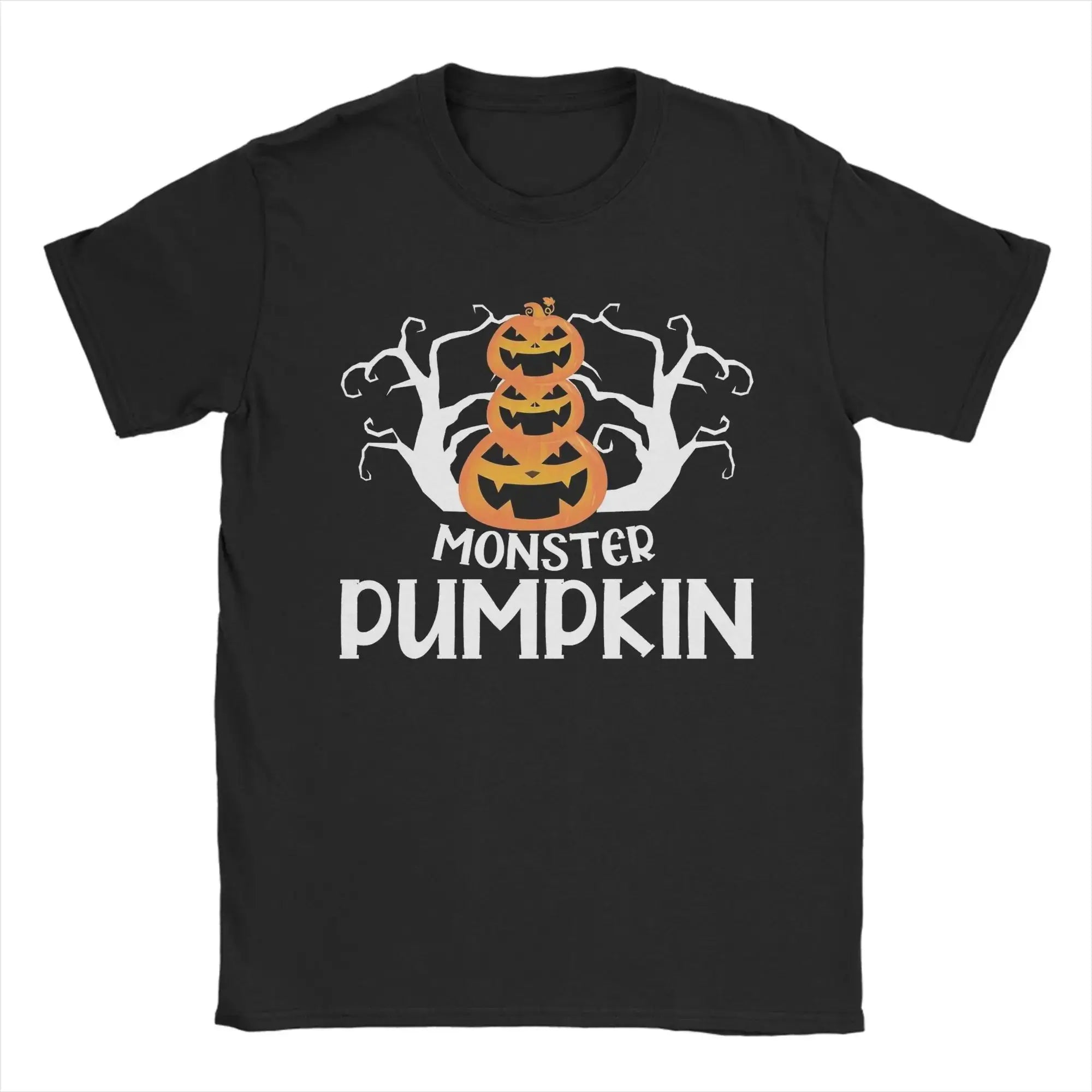 Loween Skeleton Trump Pumpkin Ghost Funny T-irt Damen Ciwalk PU Leder Neun Sve Rund Ne Cleanfit Sle