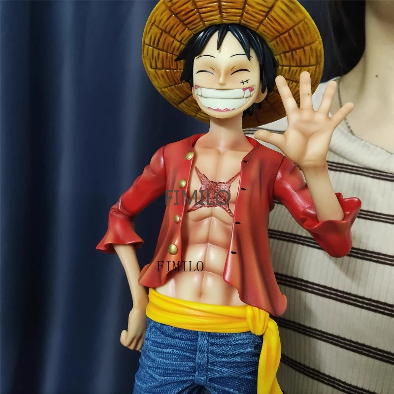 41 cm große One Piece Luffy Actionfigur Monkey D. Luffy Figur Gear 4 Großes Handmodell PVC-Sammlerstück Peripheriegeräte Statue Ornament Spielzeug