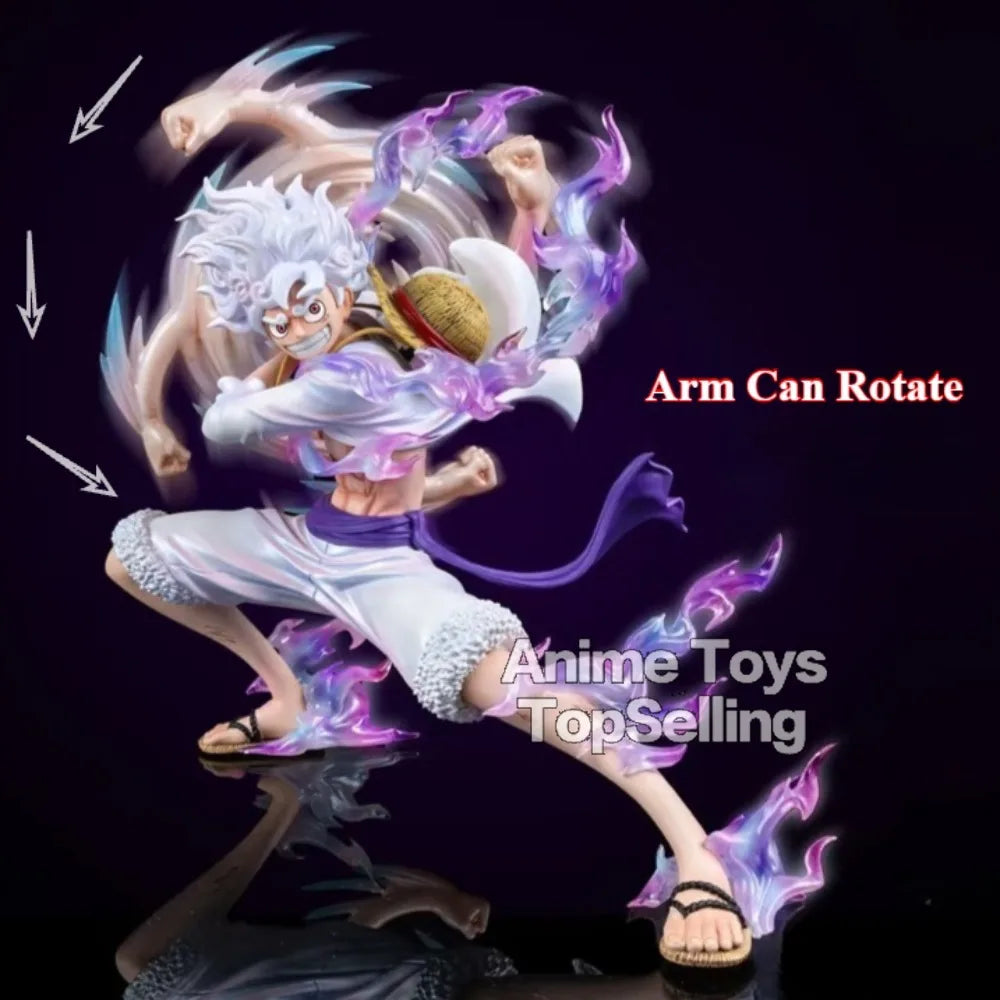 19 см/7,48 инча Аниме One Piece фигурка Ника Луфи екшън фигурки Луфи ръка може да се върти PVC статуя колекция модели играчки за подаръци