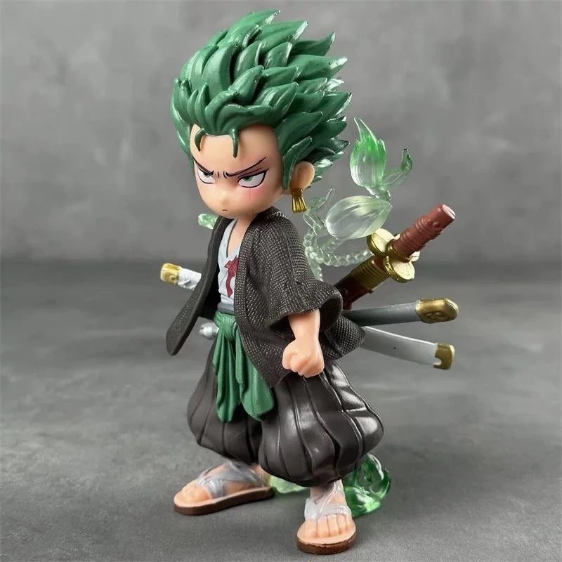 15cm One Piece Anime Figures Cute Zoro Action Figure Statue Model Doll Collection Toys Gifts