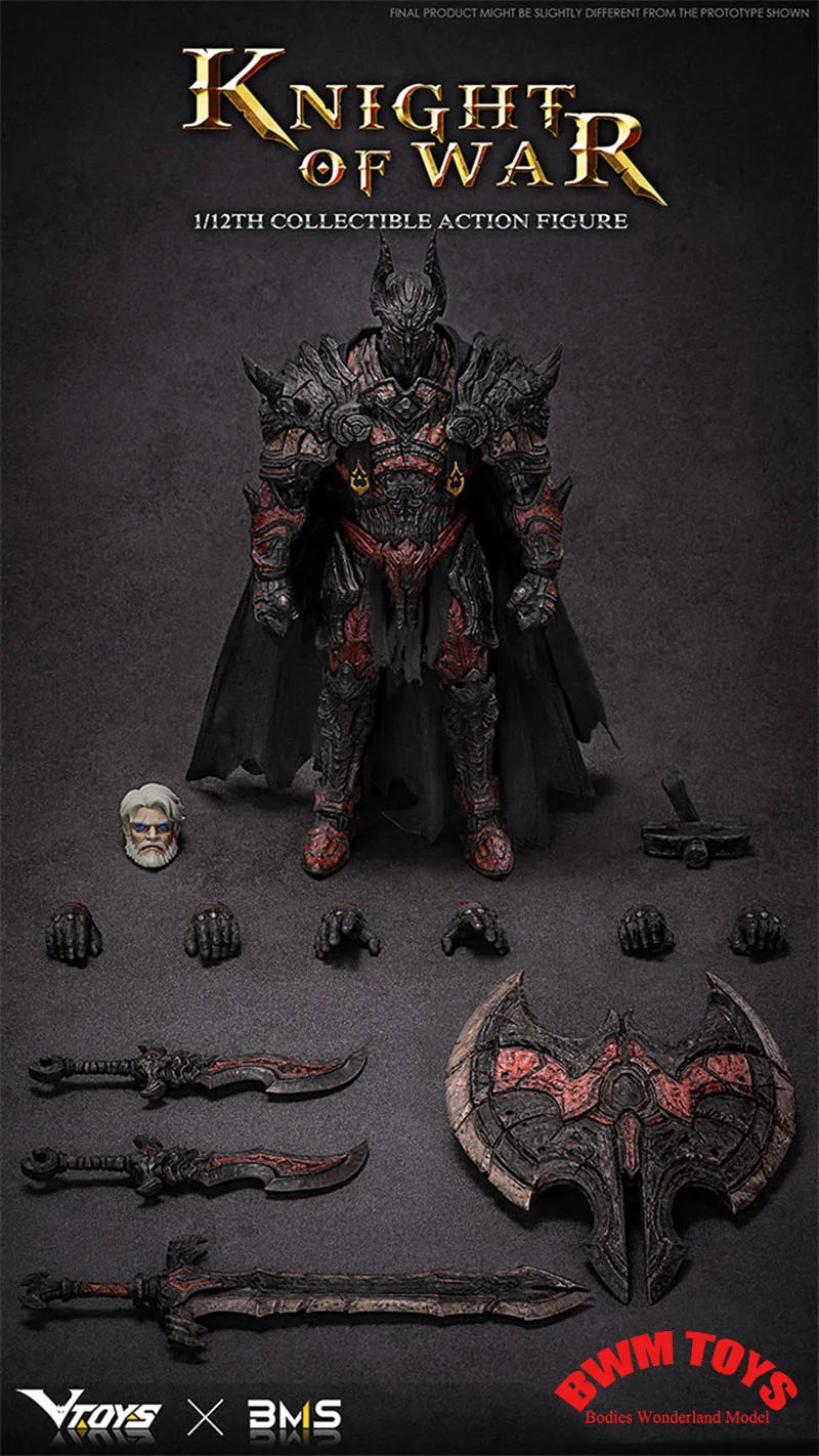 VTOYS X BMS VSD005 1/12 Scale Collectible 18.5cm Knight of War Ruthless Knight Movable Anime Action Figure Model for Fans Gifts
