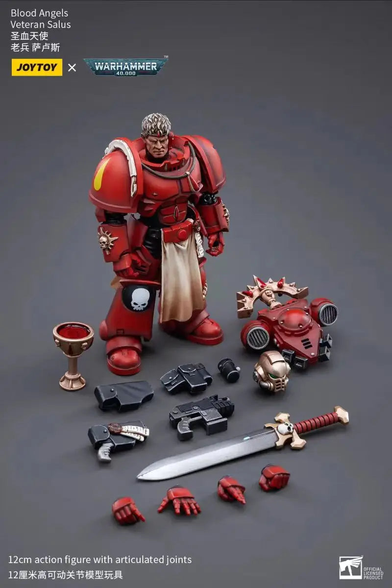 【In Stock】JOYTOY Warhammer 40K Blood Angels Veteran Vigna Salus Alberigo Laenatus 4PCS 1/18 Action Figure Toy Model
