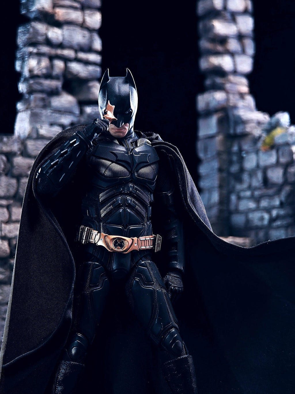 INART 1/12 Scale Batman Dark Knight Rise Bale Cloak Cape Shawl for 6 inches Action Figure Model Toys