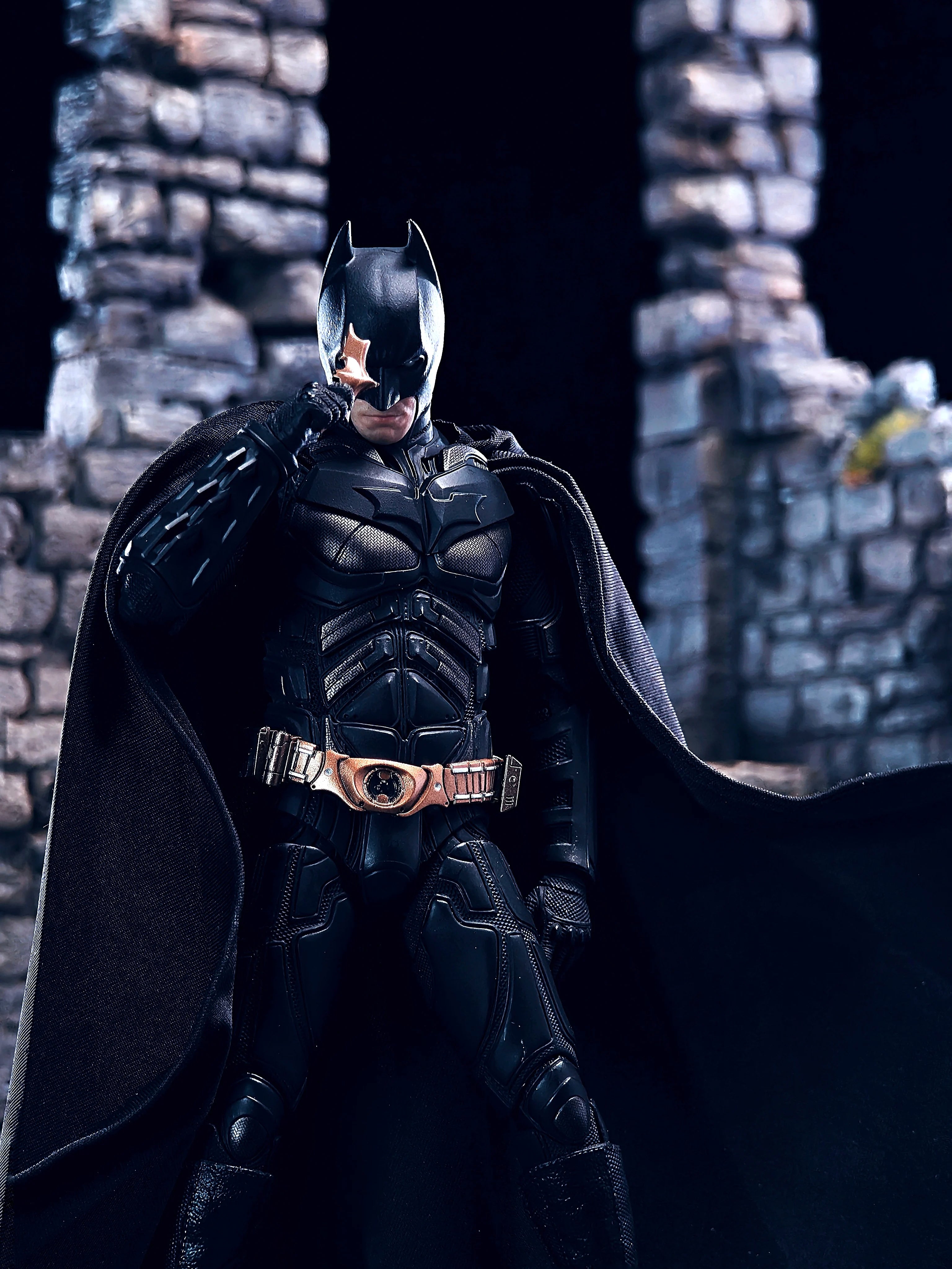 INART 1/12 Scale Batman Dark Knight Rise Bale Cloak Cape Shawl for 6 inches Action Figure Model Toys