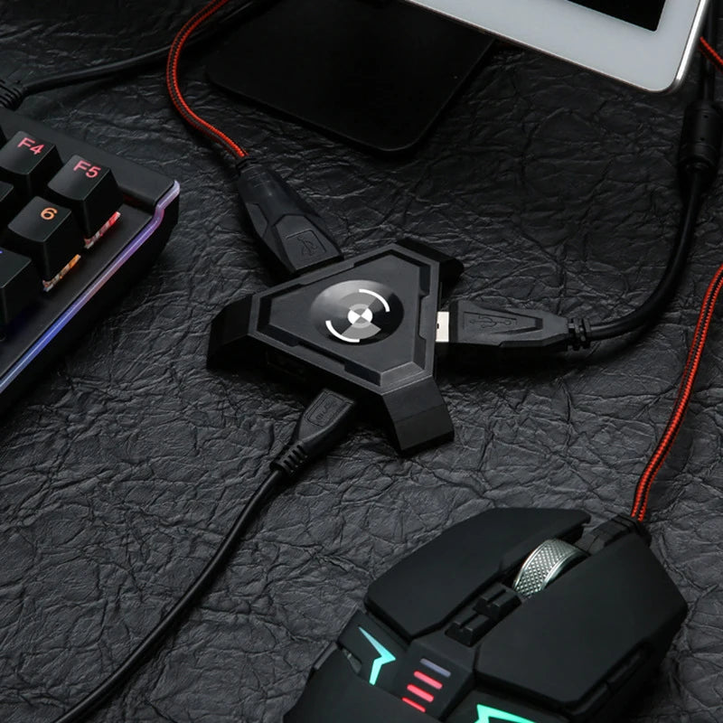 Mobile Game Adapter Phone Converter Gamepad Controller Gaming Keyboard Mouse Converter For PUBG IOS Android Phone
