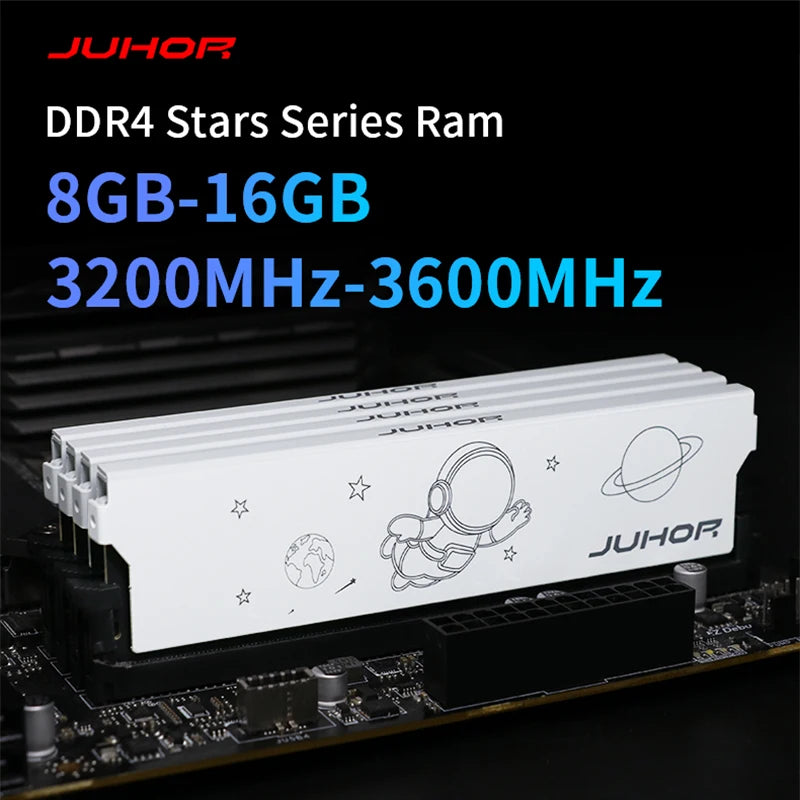 JUHOR Memoria Ram ddr4 16G  8G  Desktop Memory Udimm DDR4 3200 3600 New Dimm Rams