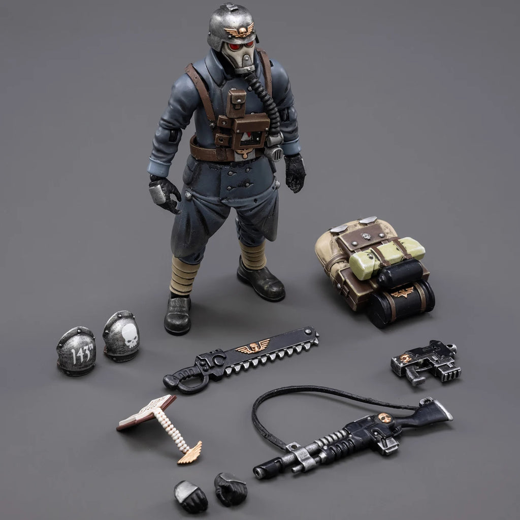 JOYTOY Dark Sources Warhammer 40K Krieger Death Korps Veteran Squad Astral Army 1/18 Movable Soldier Man