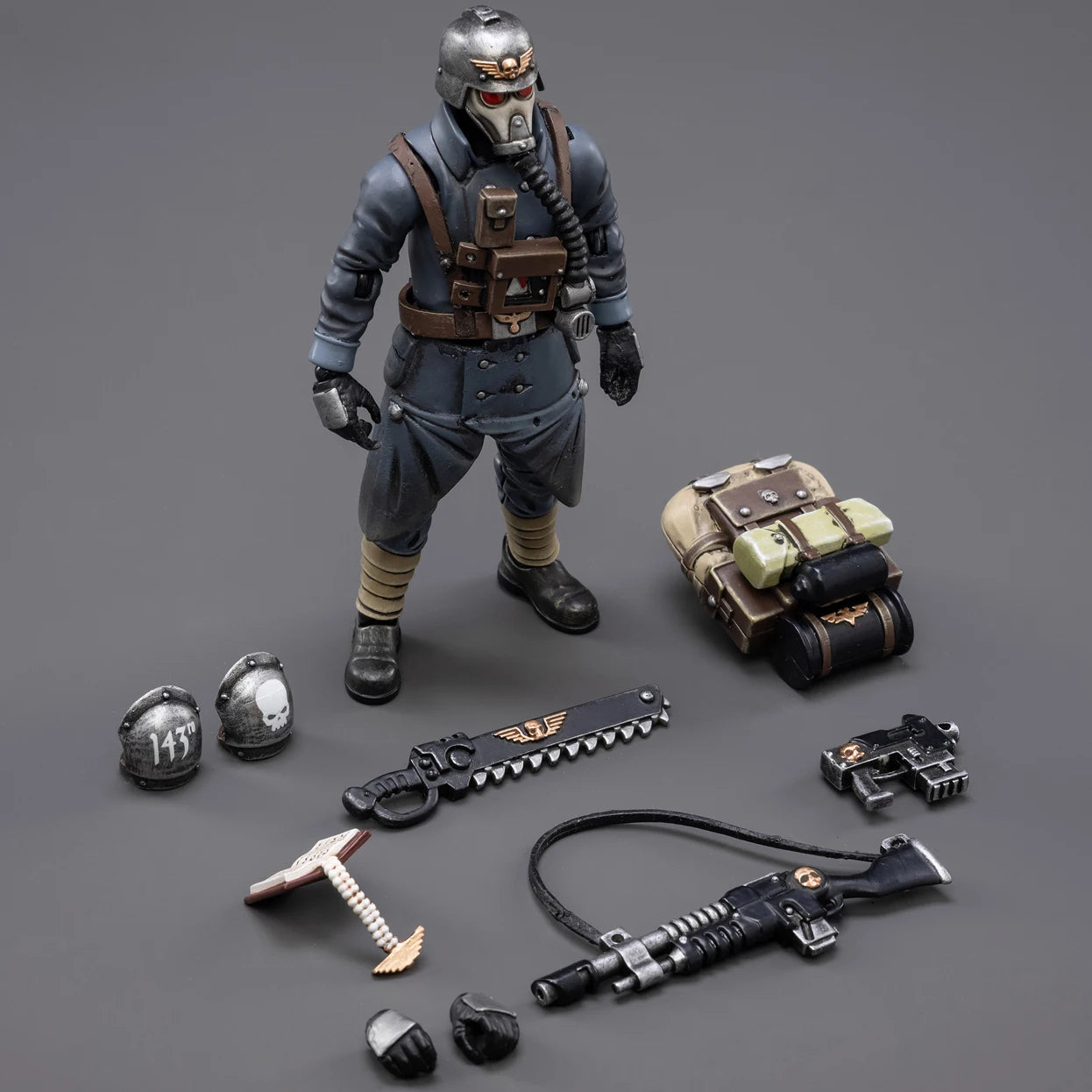 JOYTOY Dark Sources Warhammer 40K Krieger Death Korps Veteran Squad Astral Army 1/18 Movable Soldier Man