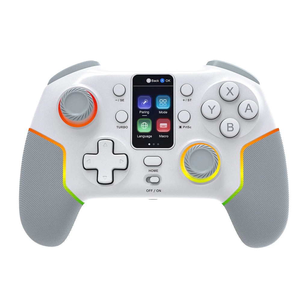 Wireless Controller 7052P for PC/Switch/iOS/Android With Intelligent Screen,Hall Joysticks &Turbo/Vibration,1000mAh Gamepad