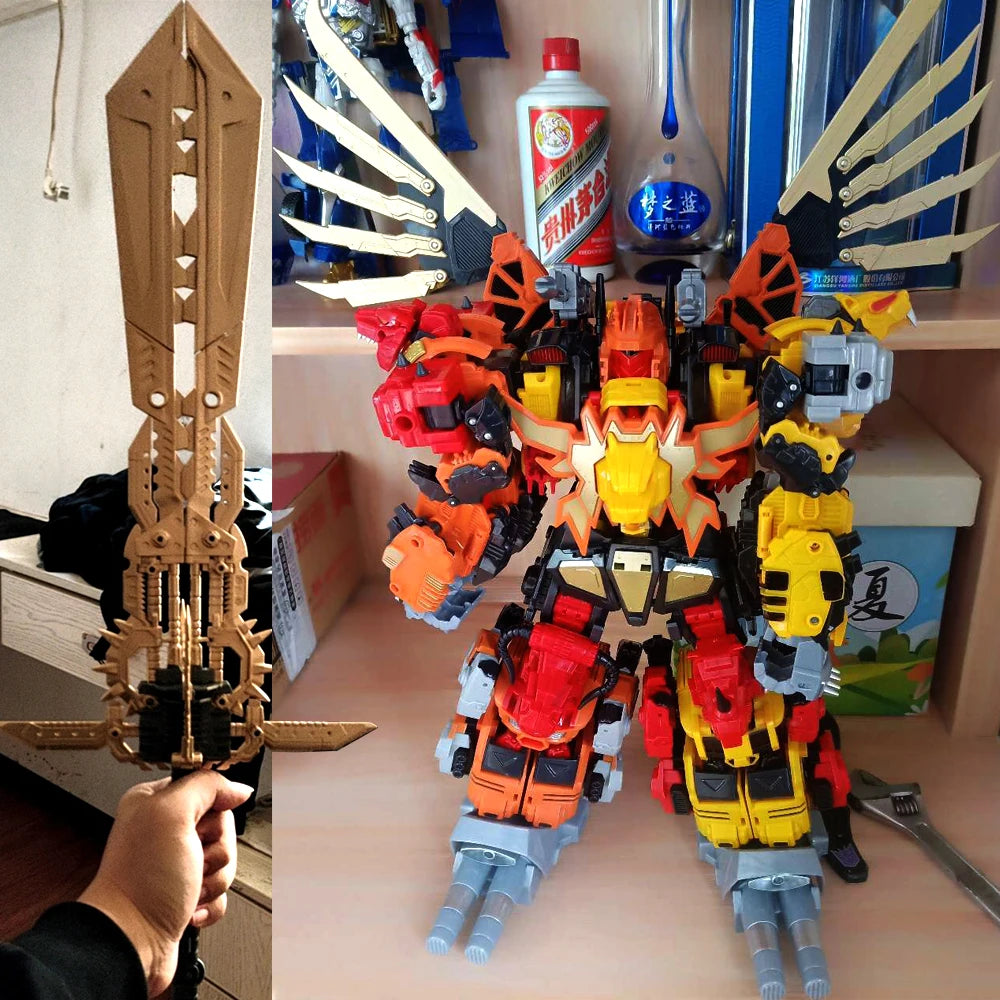 JINBAO Predaking Bruticus Transformation Toys 5IN1 Combiner Robot Model Predacons Rampage Brawl Swindle Onslaught Action Figure