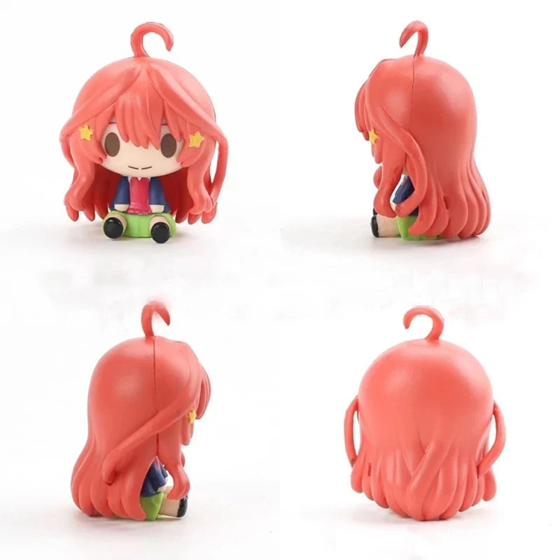 5pcs/Set Q Version Japanese Anime The Quintessential Quintuplets Action Figure PVC Material Model Dolls Toy Collect Ornaments